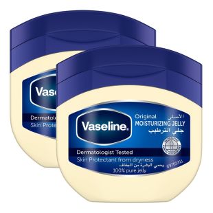 Vaseline 100% Pure Petroleum Jelly for Dry skin, Original to Heal Skin Damage 2 x 100 ml