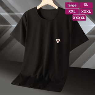 تيشيرت حرير جليدي أنيق للرجال بشعار M