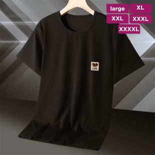 تيشيرت حرير جليدي أنيق للرجال بشعار Good