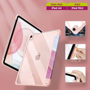 غطاء حماية مطبوع بنقشة رخام للآيباد