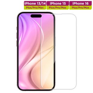 طقم حماية لهواتف آيفون - 6 حبات ( 3 حماية شاشة بحواف نحيفة + 3 عدسات حماية)