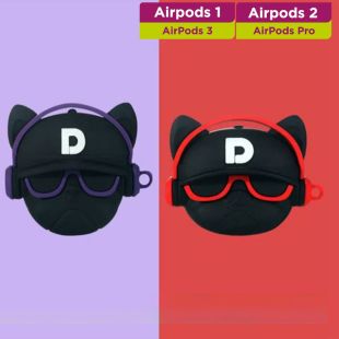 غطاء حماية لسماعات إيربودز بتصميم Musical Dog