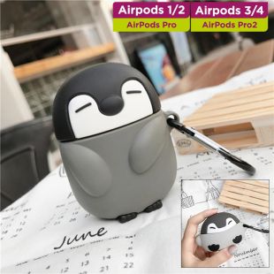 غطاء حماية لسماعات إيربودز بتصميم Penguin