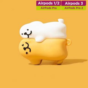 غطاء حماية لسماعات إيربودز بتصميم Hugging Puppy