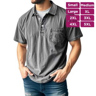 قميص بولو كاجوال بأزرار للرجال