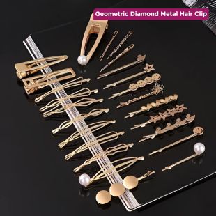 Geometric Diamond Metal Hair Clip