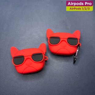 غطاء حماية لسماعات إيربودز بتصميم Red Dog