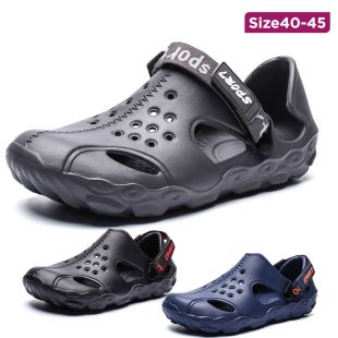 صندل صيفي رجالي بـنعل سميك وتصميم شبكي عصري