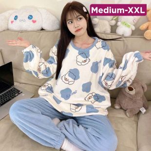 Women's Velvet Sleeping Bear Pajama Set