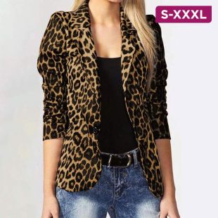 Leopard-Print Fashion Thin Blazer
