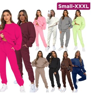 Women’s Solid Color Hoodie and Long Pants Set