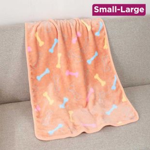 Soft Pet Blanket with Bone Print