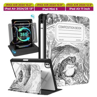 غطاء حماية دوار بتصميم Book للآيباد