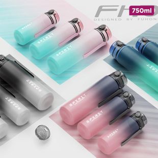 زجاجة ماء رياضية بسعة كبيرة - 750 مل