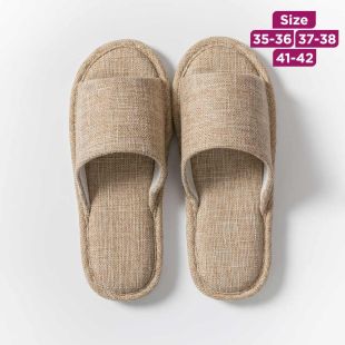 Comfortable Anti-Slip Linen Home Slippers