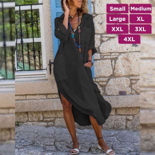 Plain Loose Long Shirt For Women