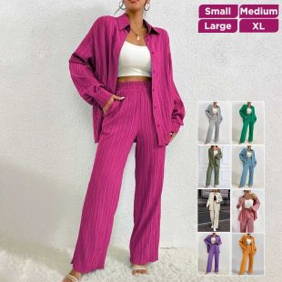 Casual Loose Soft Plain 2 Piece Set For Women