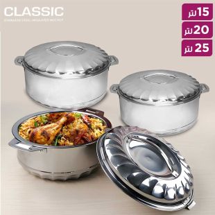 قدر معزول من الستانلس ستيل سعة 15 - 20 -25 لتر