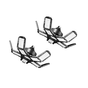 مصباح سقف LED مع 5 ألواح قابلة للتعديل (طقم 2 حبة)