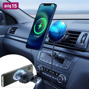 شاحن سيارة لاسلكي مغناطيسي فائق النحافة قوة 15 واط من USAMS