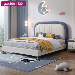 سرير أطفال من الخشب الصلب مع طاولة جانبية 120 × 200 سم