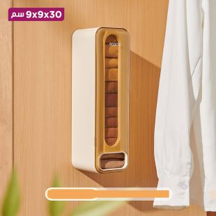 صندوق تخزين يثبت على الحائط للملابس الداخلية والجوارب 30 × 9 × 9 سم