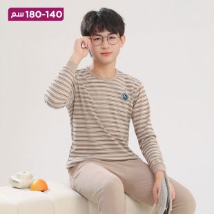 بيجامة نوم خريفي قطنية بأكمام طويلة