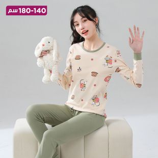 بيجامة نوم خريفي قطنية ناعمة ومريحة للأطفال