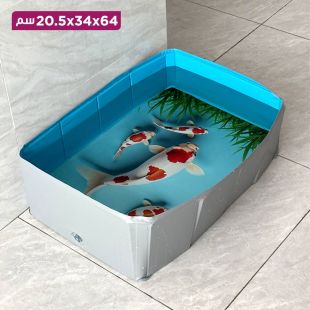 حوض استحمام للحيوانات الأليفة قابل للطي مع مخرج تصريف