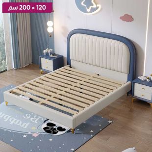 سرير أطفال من الخشب الصلب  120 × 200 سم