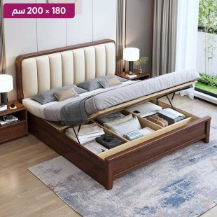 سرير من خشب الجوز 180 × 200 سم 