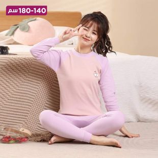 بيجامة قطنية خريفي مريحة بأكمام