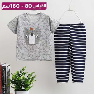 بيجامة بأكمام قصيرة وتصميم كرتوني ساحر