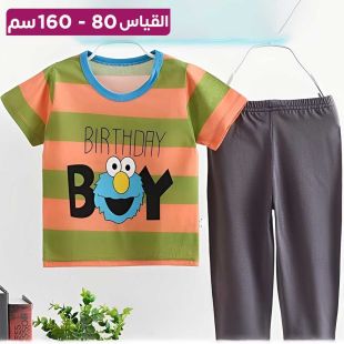 بيجامة رائعة بأكمام قصيرة ورسوم كرتونية