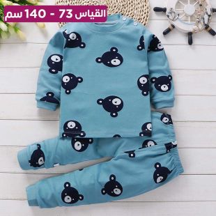 بيجاما قطن خريفي بتصميم Black Bear للأطفال
