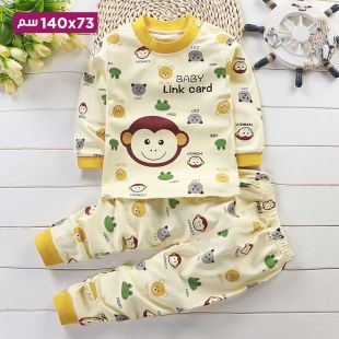 بيجاما قطن خريفي بتصميم Golden Monkey للأطفال