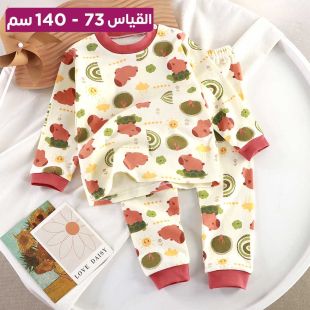 بيجاما قطن خريفي بتصميم أنيق للأطفال