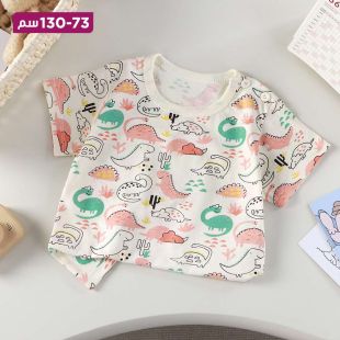 تيشيرت قطن نصف كم بتصميم Pastel Dragon للأطفال