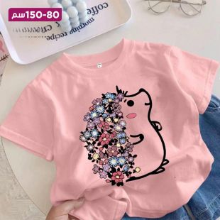 تيشيرت قطن نصف كم بتصميم Hedgehog للأطفال