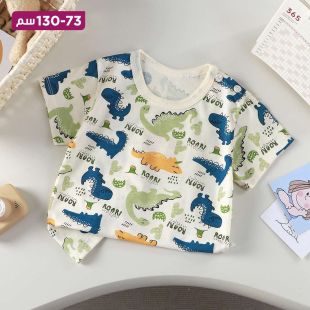 تيشيرت قطن نصف كم بتصميم Dragon للأطفال