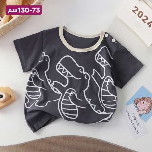 تيشيرت قطن نصف كم بتصميم White Dragon للأطفال