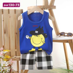 طقم قطعتين بتصميم Yellow Man للأطفال