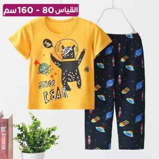 بيجامة صيفية رائعة بأكمام قصيرة ورسوم كرتونية