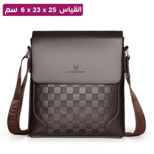 حقيبة كروس جلد متعددة الطبقات - 25 × 23 × 6 سم