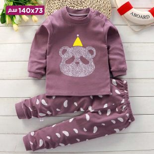 بيجاما قطن خريفي بتصميم Xiongdousha للأطفال