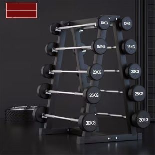 ستاند معدني مزدوج مع بارات مستقيمة ومموجة بأوزان ثابتة