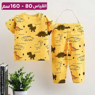 بيجامة صيفية رائعة بأكمام قصيرة ورسوم كرتونية