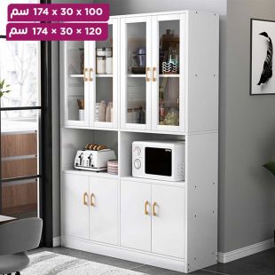 منظم خشبي متعدد الطبقات مع أبواب