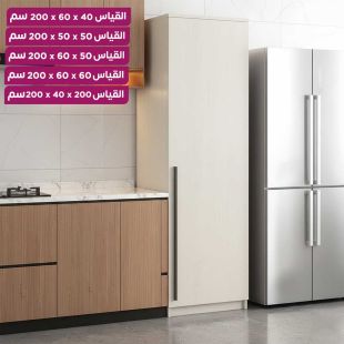 منظم مطبخ خشبي مع باب بعجلات