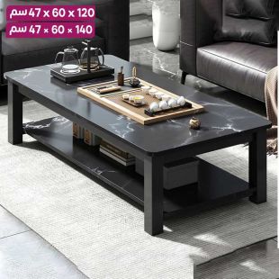 طاولة جانبية من خشب MDF مع إطار فولاذي